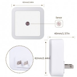 LED Night Light Lamp With Smart Sensor Dusk To Dawn Sensor, Daylight White, 0.5W Plug-in LED Night Light Lamp With Smart Sensor Dusk To Dawn Sensor, Daylight White, 0.5W Plug-in