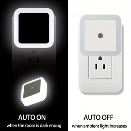 LED Night Light Lamp With Smart Sensor Dusk To Dawn Sensor, Daylight White, 0.5W Plug-in LED Night Light Lamp With Smart Sensor Dusk To Dawn Sensor, Daylight White, 0.5W Plug-in