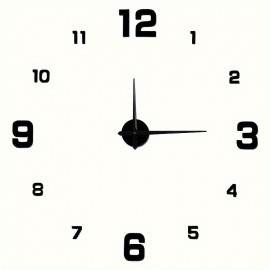 Simple Large Luminous Mute Clock Three-dimensional Digital Wall Clock For Living Room Bedroom Digital Wall Sticker Clock