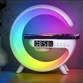 Portable Mobile Phone Wireless Charging, High Sound Quality Sound, Colorful Atmosphere Light, Digital Display Clock, Super Multifunctional Should Have Everything, Indoor Home Life Good Things, Outdoor Travel Camping Essential
