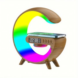 Portable Mobile Phone Wireless Charging, High Sound Quality Sound, Colorful Atmosphere Light, Digital Display Clock, Super Multifunctional Should Have Everything, Indoor Home Life Good Things, Outdoor Travel Camping Essential