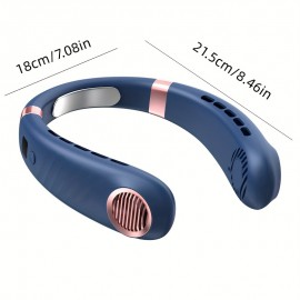 Stay Cool And Comfortable Portable Neck Fan USB Charging Digital Display, 5-speed Mini Fan Cool Portable Fan, Perfect Gift For Birthday/Christmas, For Fishing/Camping/Travel