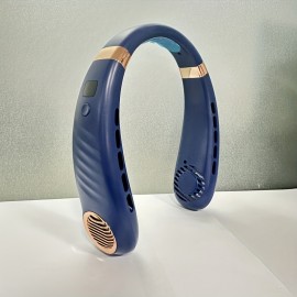 Stay Cool And Comfortable Portable Neck Fan USB Charging Digital Display, 5-speed Mini Fan Cool Portable Fan, Perfect Gift For Birthday/Christmas, For Fishing/Camping/Travel