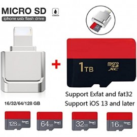 Micro SD Card Reader Converter Suitable For IPhone For IPad/ipod,OTG  To Micro SD/TF Card Reader Viewer Adapter Memory Card Reading For IPhone 14/14promax/13/12/Pro/11/X/XR/Max/8 Support IOS 13 And ExFAT & FAT32