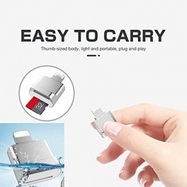 Micro SD Card Reader Converter Suitable For IPhone For IPad/ipod,OTG  To Micro SD/TF Card Reader Viewer Adapter Memory Card Reading For IPhone 14/14promax/13/12/Pro/11/X/XR/Max/8 Support IOS 13 And ExFAT & FAT32