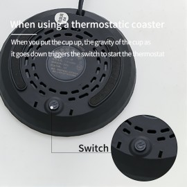 1pc Automatic Insulation Coaster, Coffee Cup Insulation Coaster, For Heating And Heating Coffee, Beverages, Milk, Tea And Hot Chocolate, Safe And Reliable, Smart Heating Coaster Coffee Cup Insulation Cup Automatic Insulation Heating Coaster
