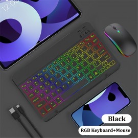 Ultra-Slim Backlit Backlight Wireless Keyboard And Mouse For IOS/Android/Windows/Tablet/IPad English Keyboard And Mouse