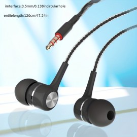 High-Quality Semi In-Ear Wired Headphones with Microphone - Perfect for Mobile Phones, Computers, Games, Karaoke & More! High-Quality Semi In-Ear Wired Headphones with Microphone - Perfect for Mobile Phones, Computers, Games, Karaoke & More!