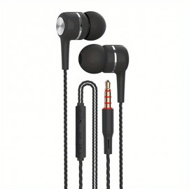 High-Quality Semi In-Ear Wired Headphones with Microphone - Perfect for Mobile Phones, Computers, Games, Karaoke & More! High-Quality Semi In-Ear Wired Headphones with Microphone - Perfect for Mobile Phones, Computers, Games, Karaoke & More!