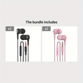 High-Quality Semi In-Ear Wired Headphones with Microphone - Perfect for Mobile Phones, Computers, Games, Karaoke & More! High-Quality Semi In-Ear Wired Headphones with Microphone - Perfect for Mobile Phones, Computers, Games, Karaoke & More!