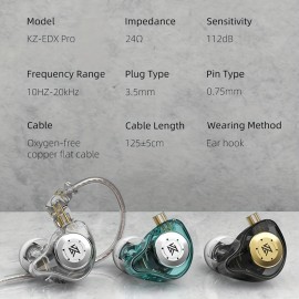 KZ EDX Pro In Ear Monitor Headphones Wired IEM Earphones Dual DD HiFi Stereo Sound Earphones Noise Cancelling Earbuds KZ EDX Pro In Ear Monitor Headphones Wired IEM Earphones Dual DD HiFi Stereo Sound Earphones Noise Cancelling Earbuds