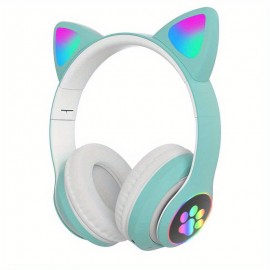 Head-mounted Wireless Headset Explosive Spot LED Luminous Cat Claw Cat Ear Wireless Headset