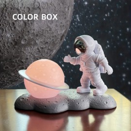 1pc Astronaut Figurine Night Light - Creative Decoration For Bedside Table, TV Cabinet, And More - Perfect Housewarming Gift For Boys And Girls!