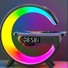 Portable Mobile Phone Wireless Charging, High Sound Quality Sound, Colorful Atmosphere Light, Digital Display Clock, Super Multifunctional Should Have Everything, Indoor Home Life Good Things, Outdoor Travel Camping Essential