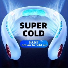 Stay Cool And Comfortable Portable Neck Fan USB Charging Digital Display, 5-speed Mini Fan Cool Portable Fan, Perfect Gift For Birthday/Christmas, For Fishing/Camping/Travel