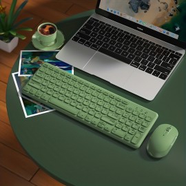 BOW Laptop External Keyboard Mouse Set Silent Desktop External Wireless Keyboard Mouse Typing Dedicated Office