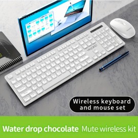 Wireless Keyboard Mouse Set For Computer Desktop Notebook Silent Soundless Office Gaming