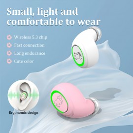 Ultra-small Mini Wireless Earphones, Dual-Ear Sleep TWS In-Ear Style, For Male And Female Universal Music Listening, Sports Fitness Running Earphones, 5.3 Chip For Android, For IPhone Universal