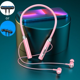 New Neck Sports Wireless Earphones Life Waterproof In-ear Running Surround Sound HIFI Sound Quality Large Capacity Ultra Long Life Two-sided Stereo Headphones Gift