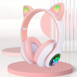 Head-mounted Wireless Headset Explosive Spot LED Luminous Cat Claw Cat Ear Wireless Headset