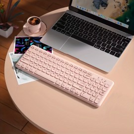 Wireless Keyboard Pink Battery Version