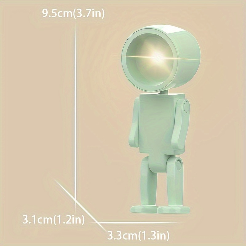 1pc robot design book light led mini cute book light desktop decoration atmosphere light cartoon gift night light space magnetic night light can be used as a mobile phone holder details 4