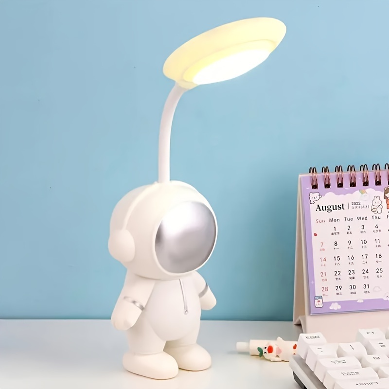 usb astronaut small desk lamp student desk eye protection led bedside bed night light multi colored details 1