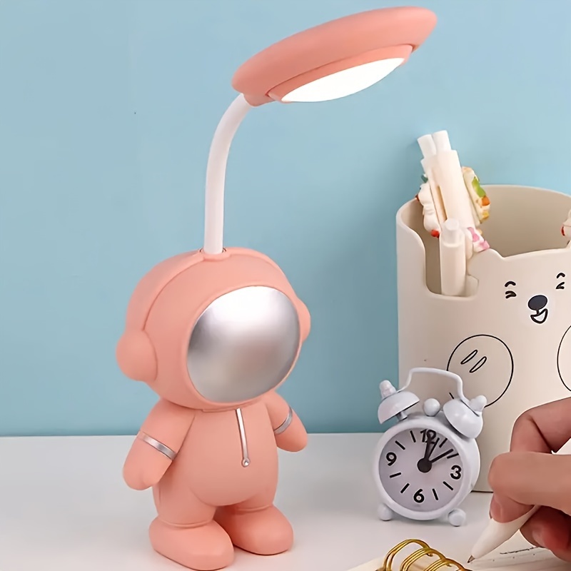 usb astronaut small desk lamp student desk eye protection led bedside bed night light multi colored details 2