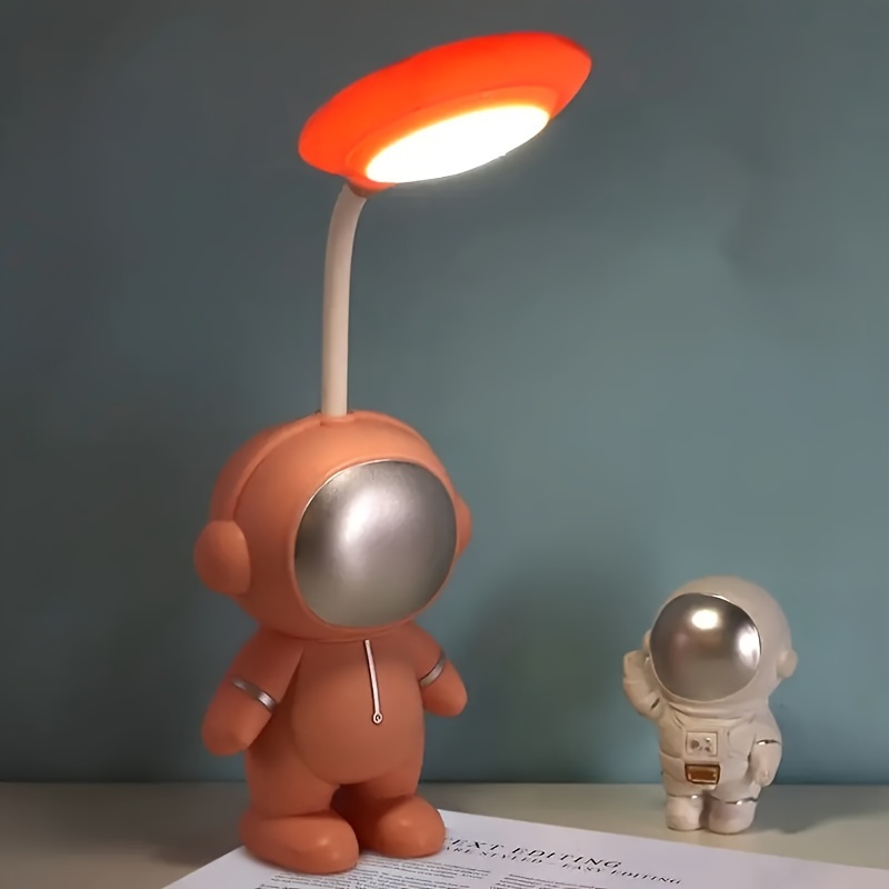 usb astronaut small desk lamp student desk eye protection led bedside bed night light multi colored details 3