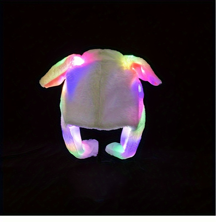 cute rabbit ear hat glowing hat with moving ears details 5