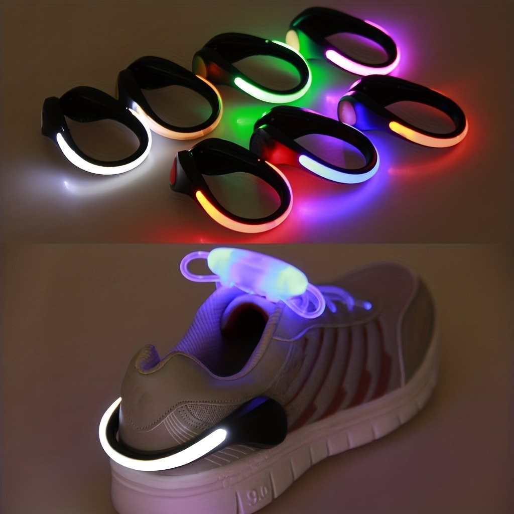 led shoe light clips stay safe while running and cycling at night with bright easy to attach gear details 1