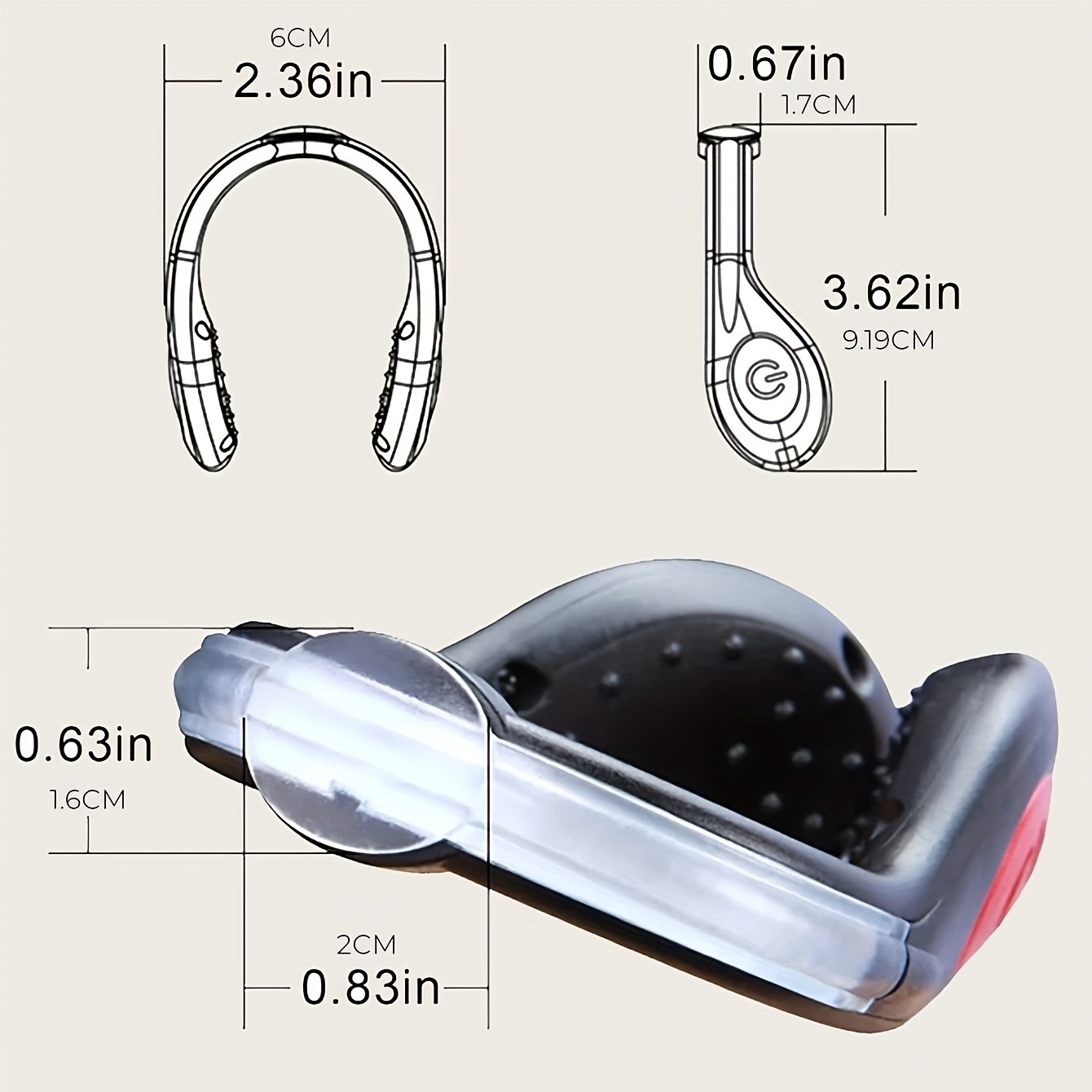 led shoe light clips stay safe while running and cycling at night with bright easy to attach gear details 5