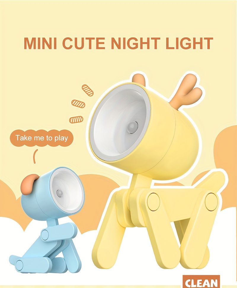 cute animal pet night light table lamp gift for birthday home decor camping parties more details 0