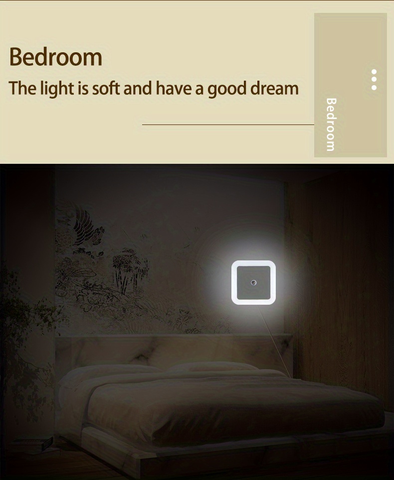 led night light lamp with smart sensor dusk to dawn sensor daylight white 0 5w plug in details 7