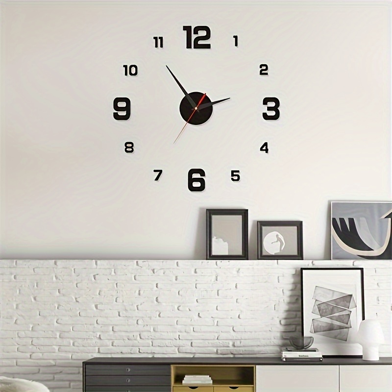 digital wall sticker clock, simple large luminous mute clock three dimensional digital wall clock for living room bedroom digital wall sticker clock details 0