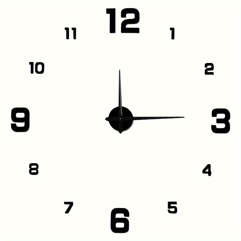 digital wall sticker clock, simple large luminous mute clock three dimensional digital wall clock for living room bedroom digital wall sticker clock details 3