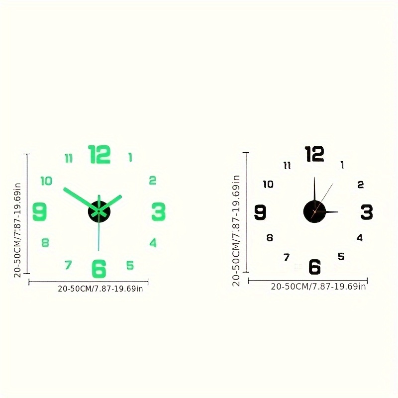 digital wall sticker clock, simple large luminous mute clock three dimensional digital wall clock for living room bedroom digital wall sticker clock details 4