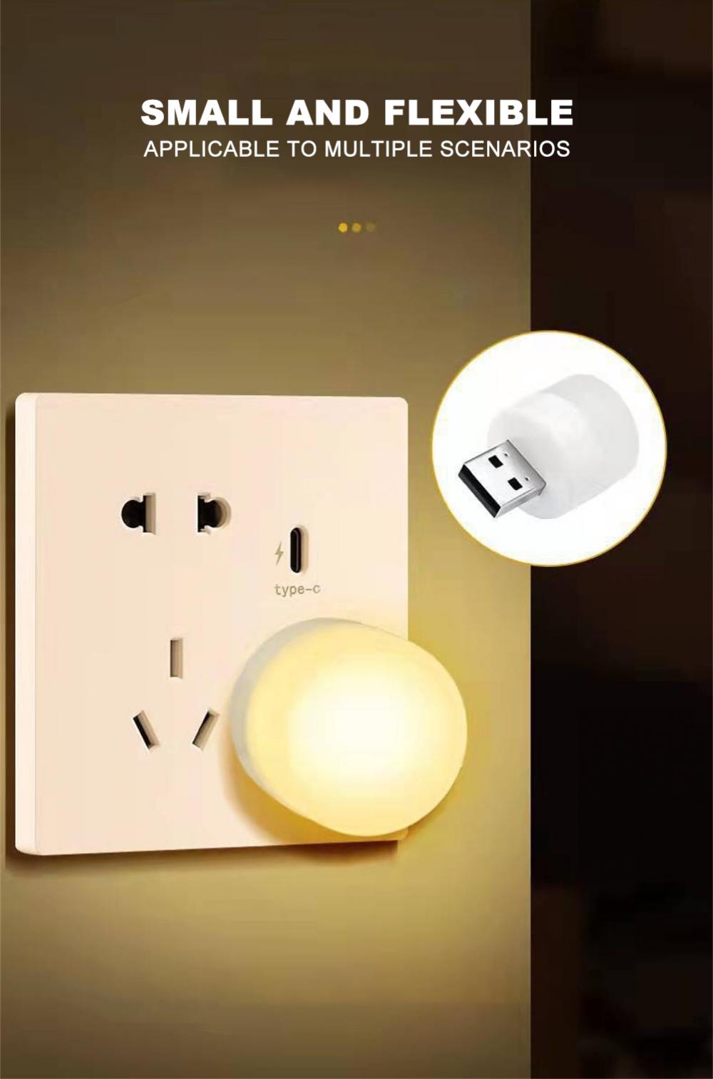 rechargeable led night lights: usb powered, 5 pcs rechargeable lamp usb lamp mini led night light power bank charging usb book lights small round reading desk lamp bulb details 1