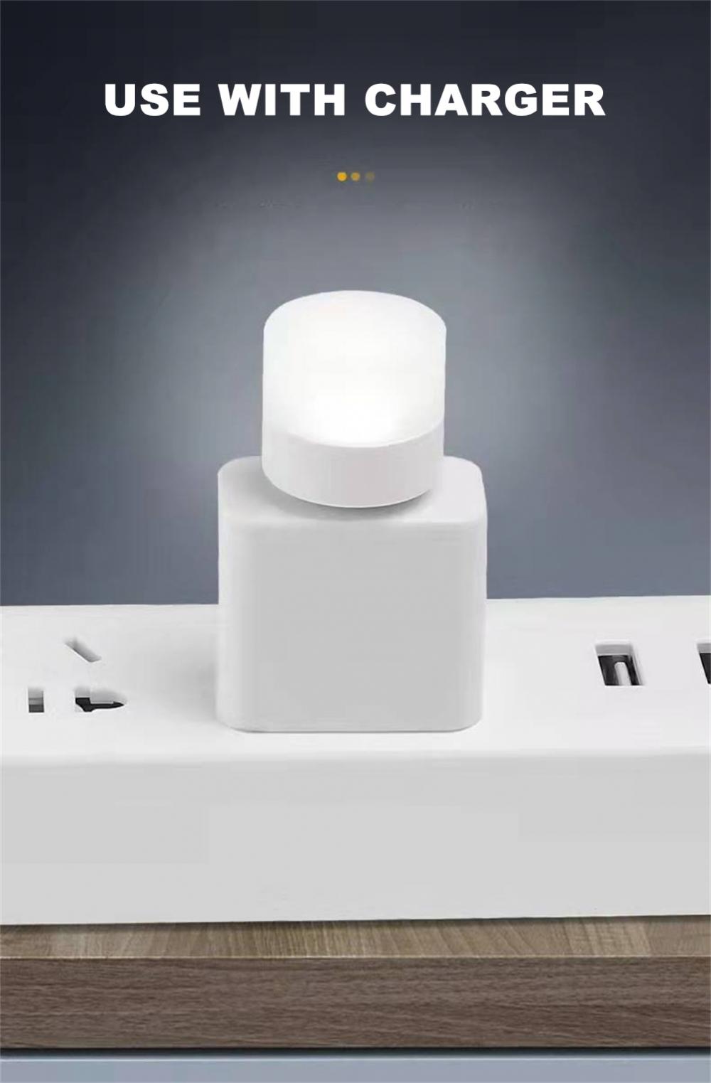 rechargeable led night lights: usb powered, 5 pcs rechargeable lamp usb lamp mini led night light power bank charging usb book lights small round reading desk lamp bulb details 6