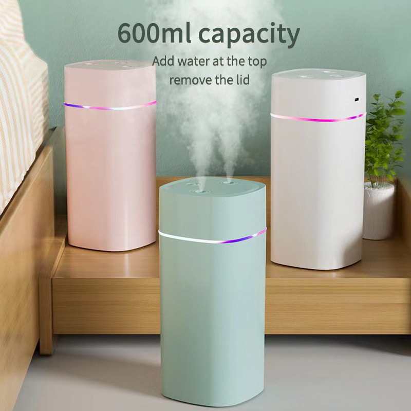 humidifier 600ml cool mist maker purifier usb ultrasonic aroma essential oil diffuser romantic mini colorful air humidifier details 11