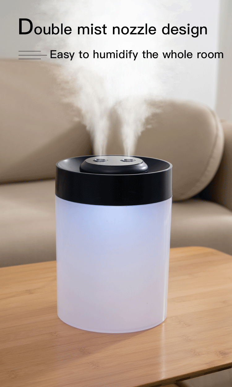 new design 4 2l large capacity double nozzle air humidifier led commercial home appliance oem usb 4 2l essential oil diffuser details 2