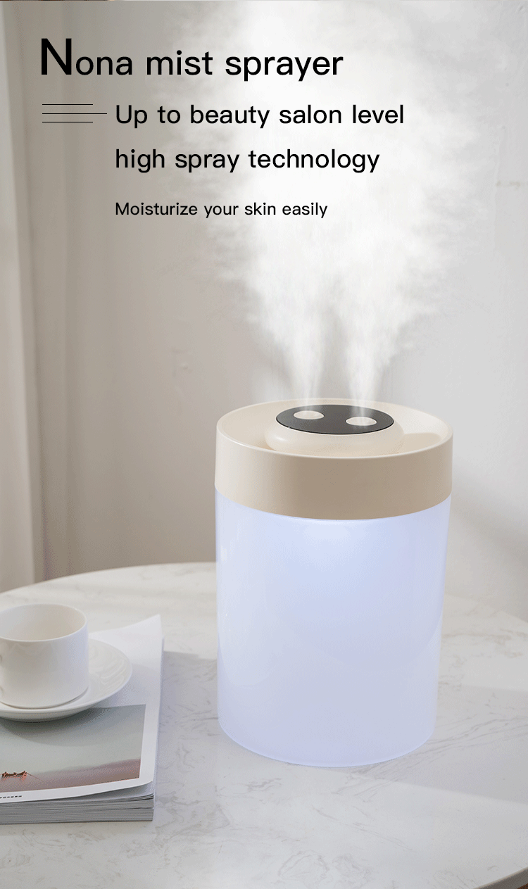 new design 4 2l large capacity double nozzle air humidifier led commercial home appliance oem usb 4 2l essential oil diffuser details 4