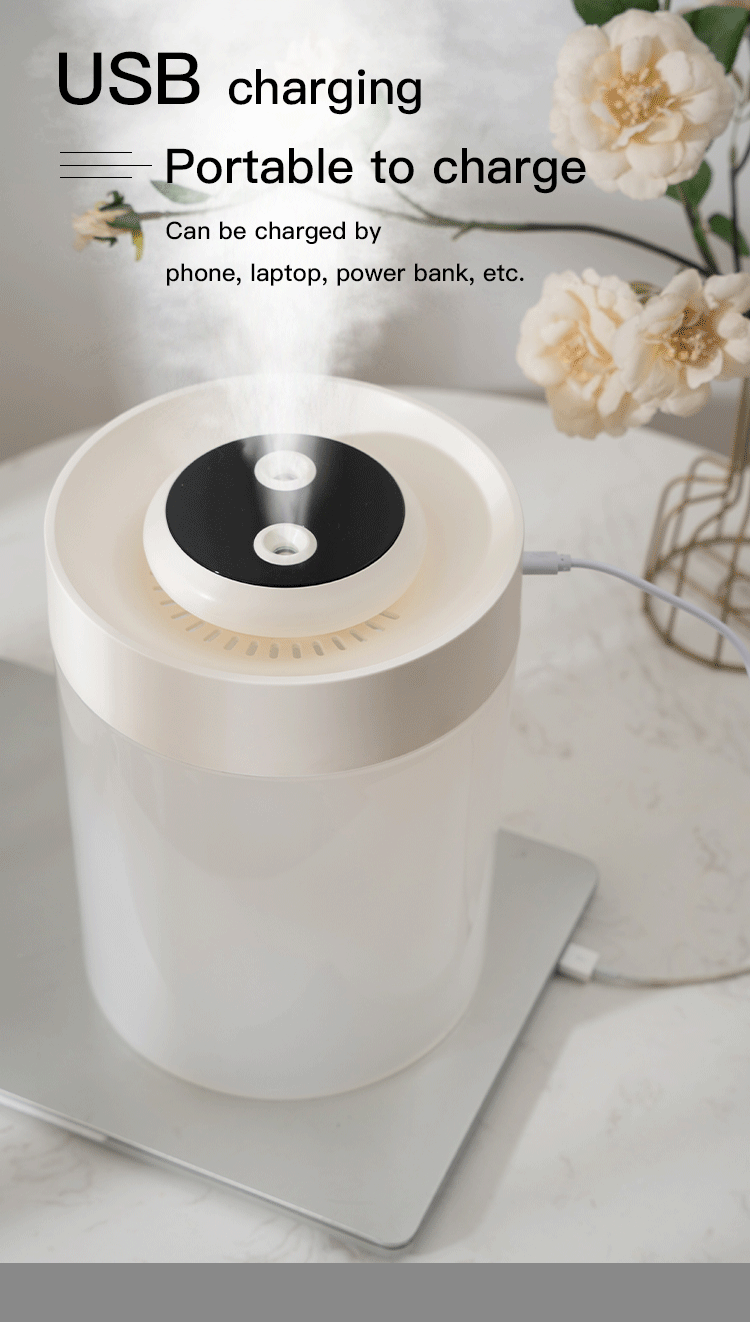 new design 4 2l large capacity double nozzle air humidifier led commercial home appliance oem usb 4 2l essential oil diffuser details 6