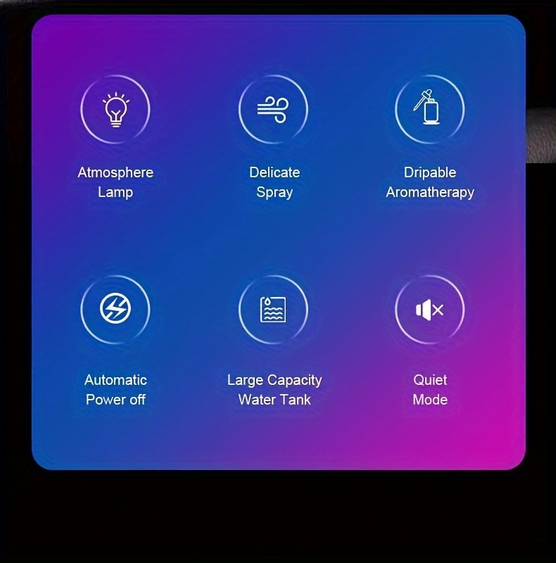 USB Desktop Humidifier, Humidifiers For Bedroom, 7 Color Ambient Light Function Vehicle Mounted Aromatherapy Machine Large Capacity Humidifier details 1