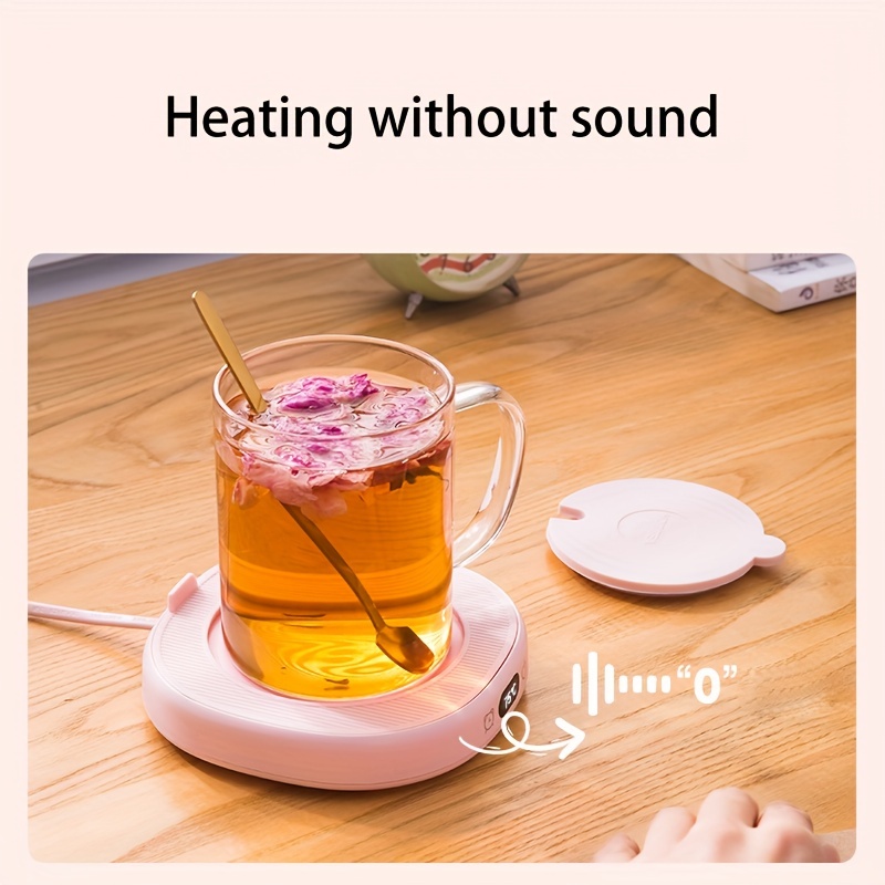 smart 55 131 thermostatic heating cup mat three gears adjust thermostatic warming cup 55 degrees hot milk hot coffee afternoon tea magic heating base insulated water cup warming cup mat details 4