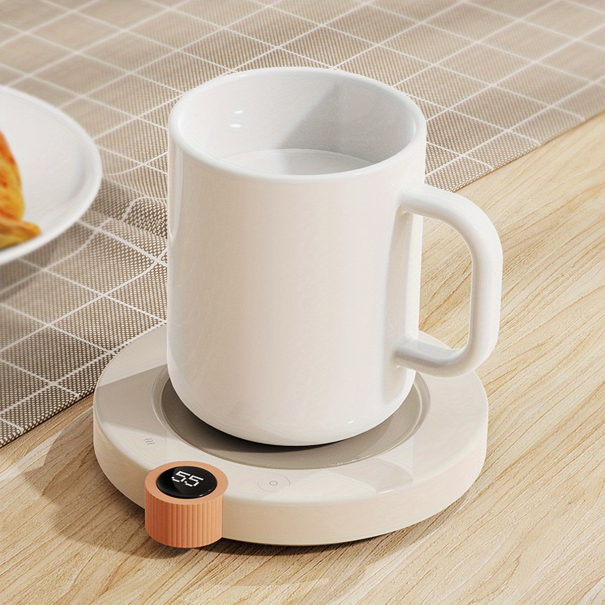 heating coaster three gears adjust constant temperature warming cup 55 degrees hot milk machine heating base insulated cup warming coaster details 0