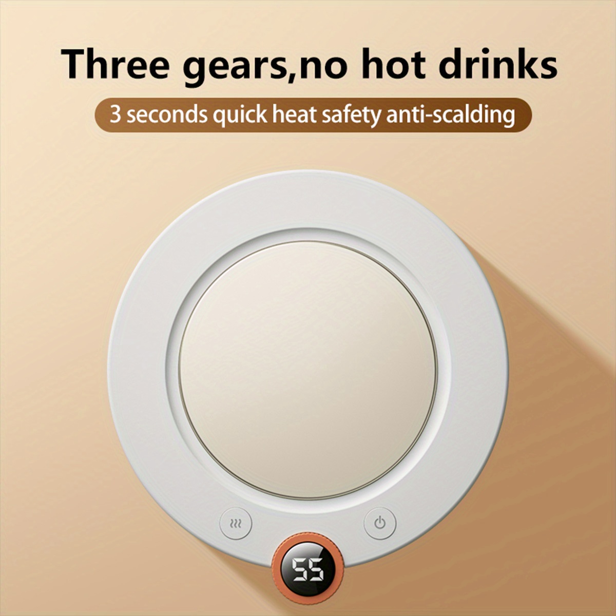 heating coaster three gears adjust constant temperature warming cup 55 degrees hot milk machine heating base insulated cup warming coaster details 3