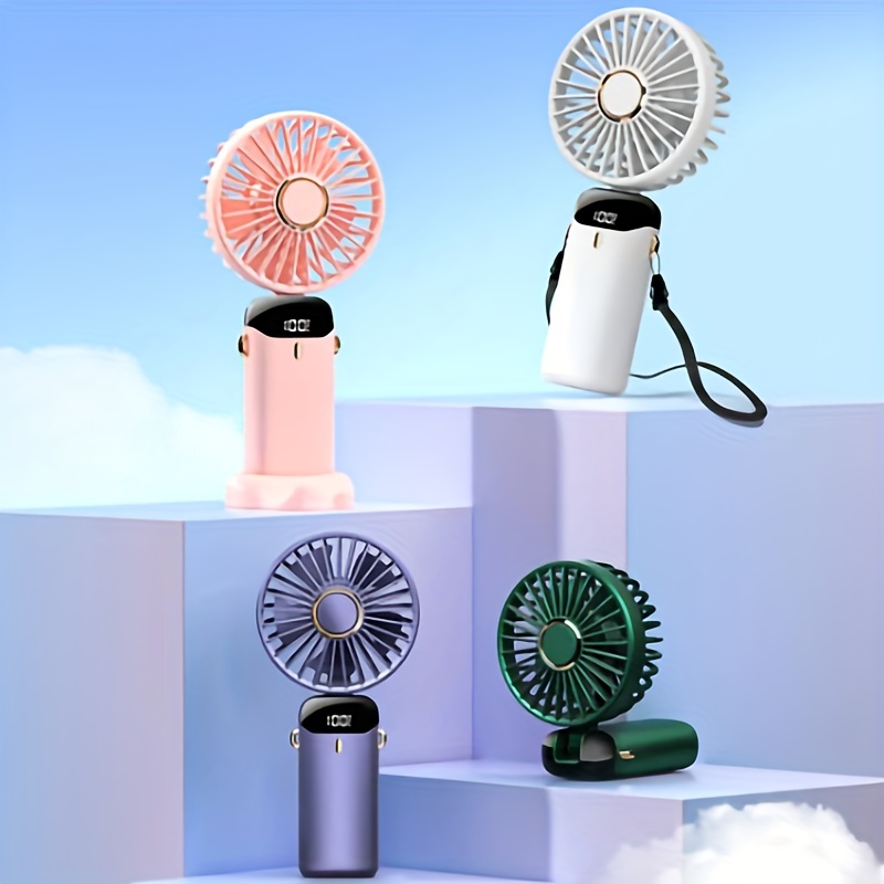 usb outdoor foldable portable handheld fan classroom office desktop mute small fan details 2