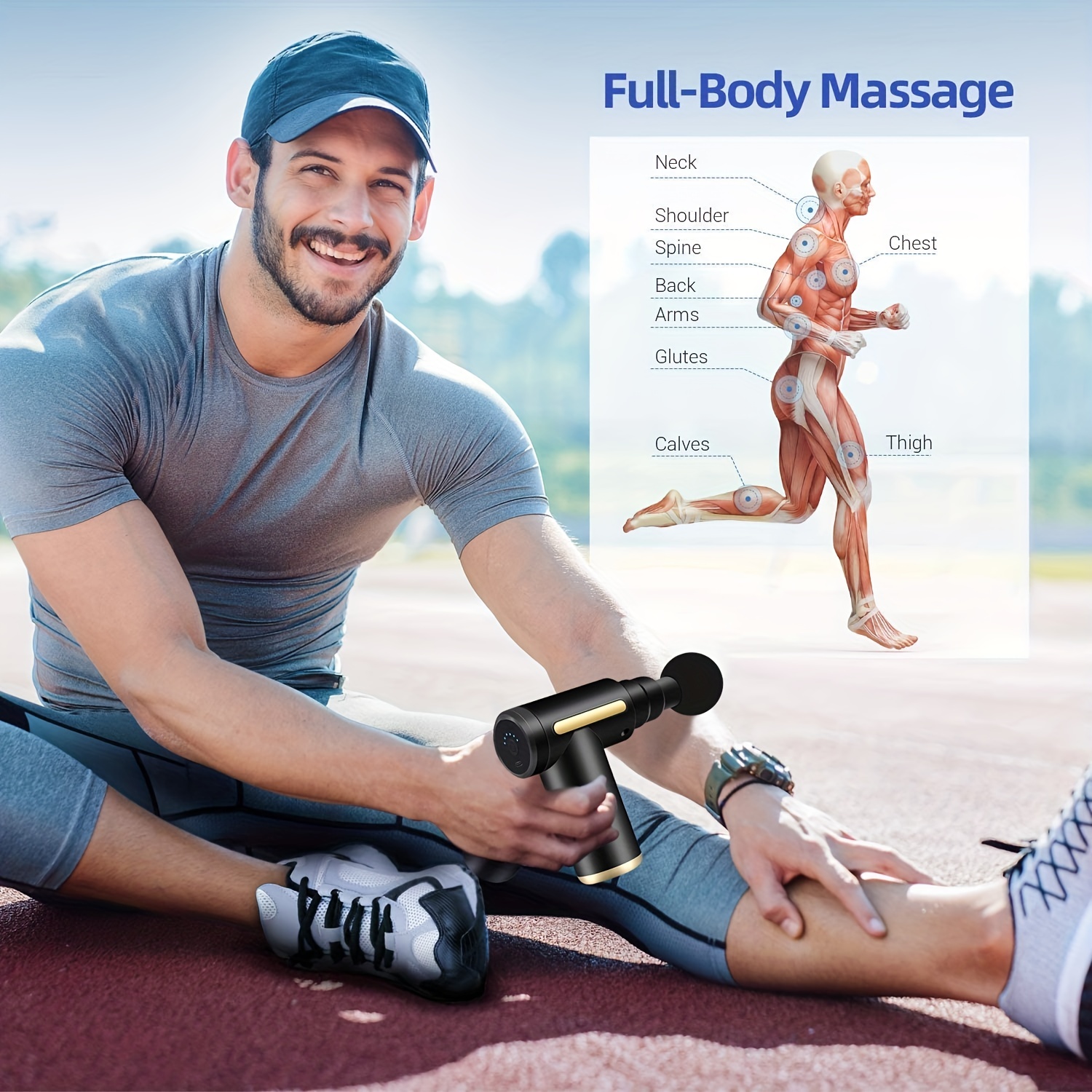 mini massage gun fascia gun deep tissue massage gun usb recharge with 4 massage heads travel home handheld electric massagers for body muscle relax fitness details 3