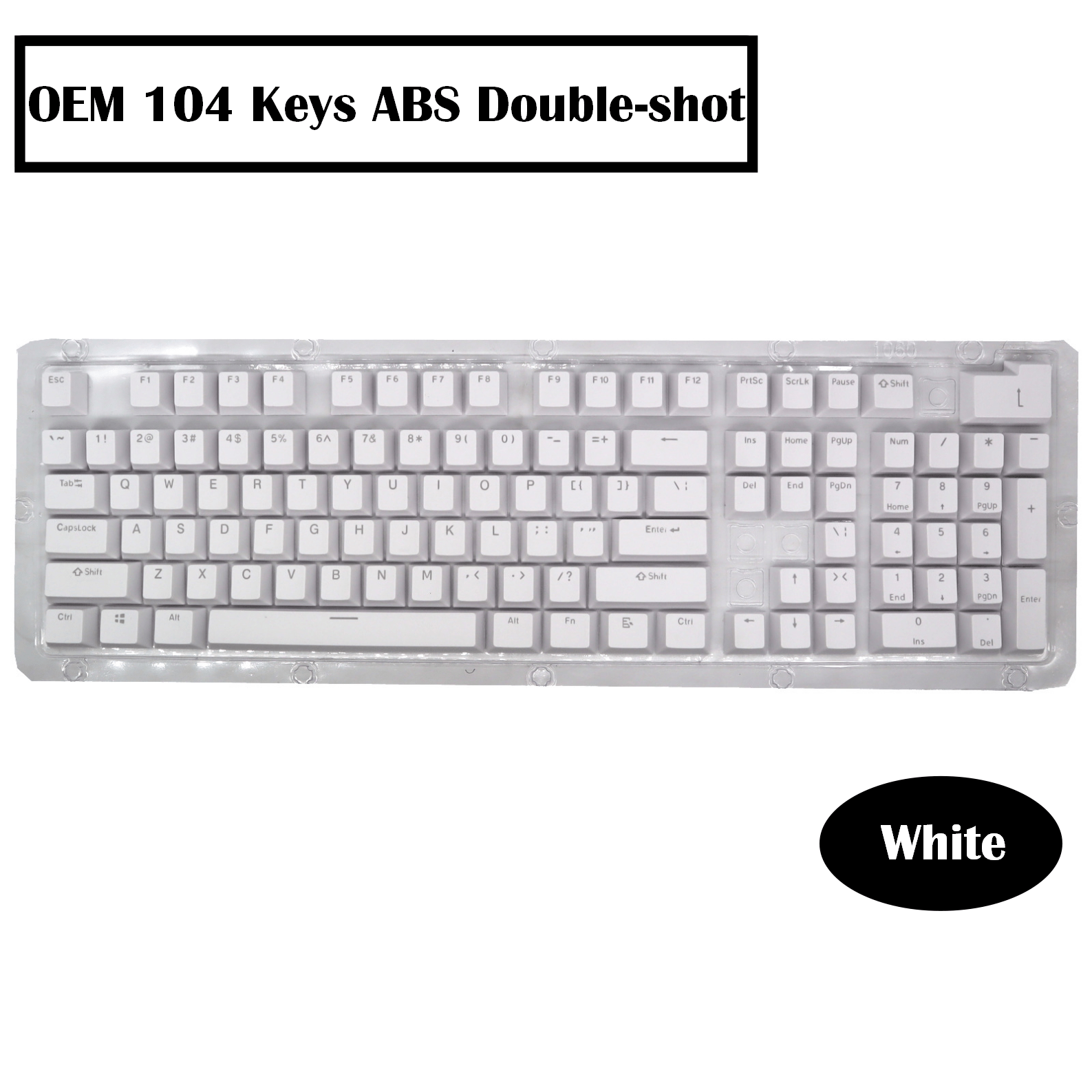 oem profile keycaps 104 keys abs double shot for diy custom mechanical keyboard keycaps desktop computer backlight keycaps kit details 3